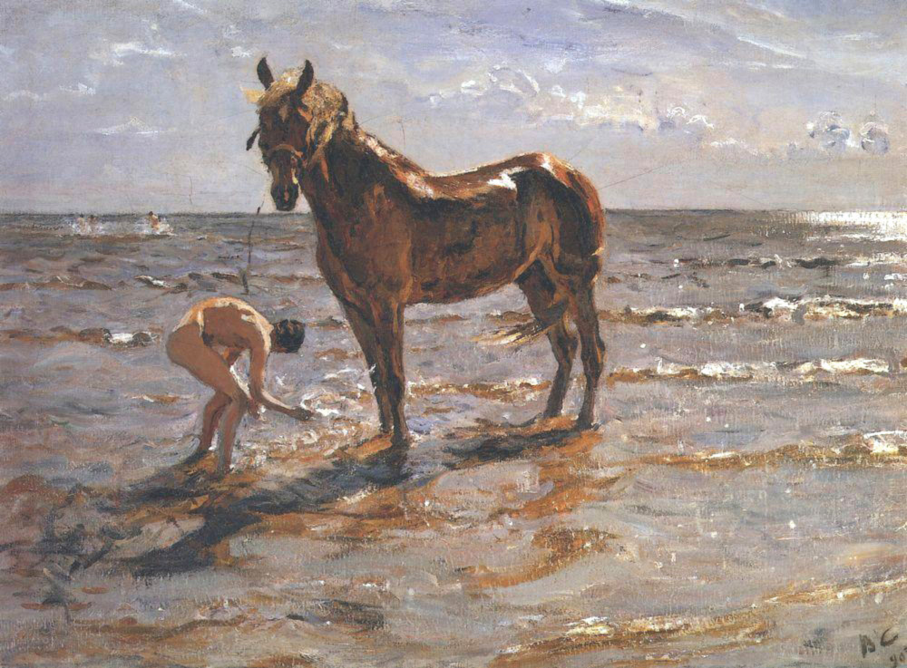V. Serov, Banho do cavalo, 1905.